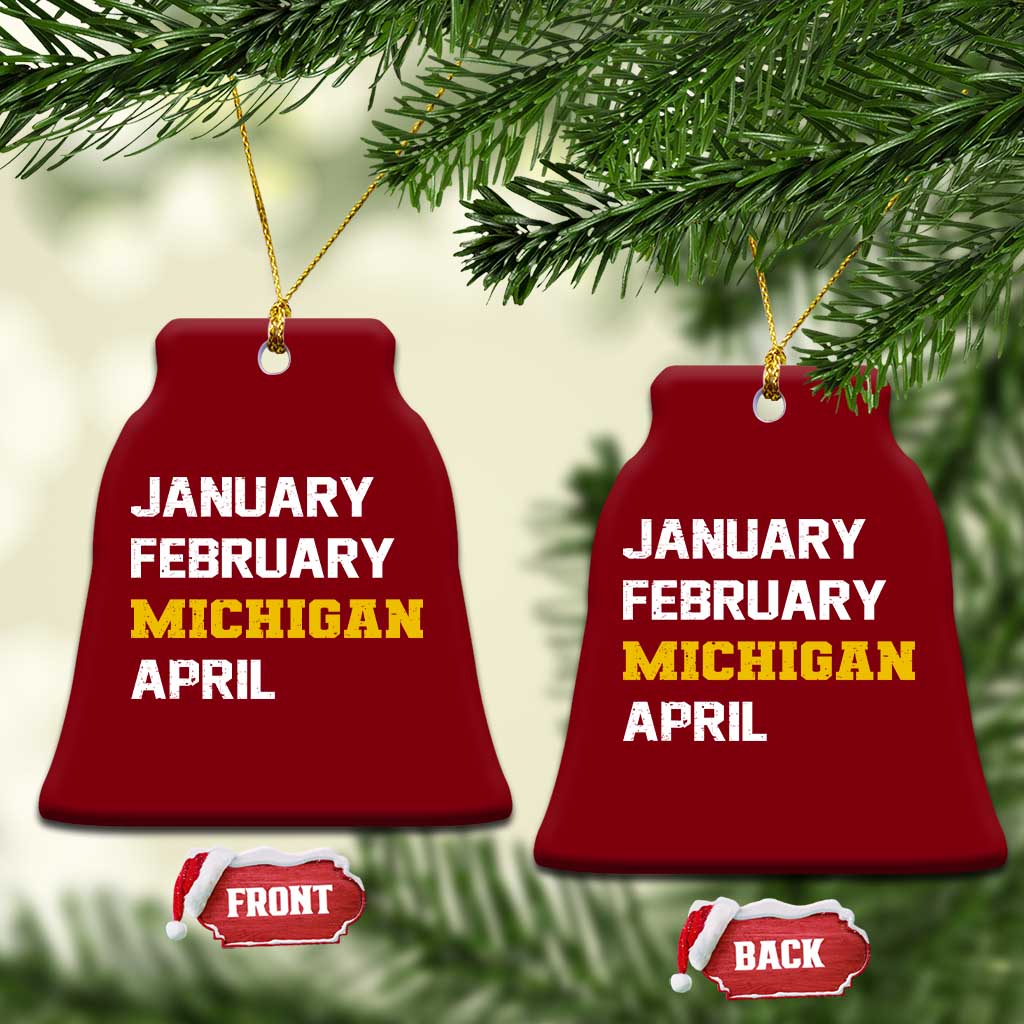 January February Michigan April Ceramic Ornament Basketball Game Day TS11 Print Your Wear