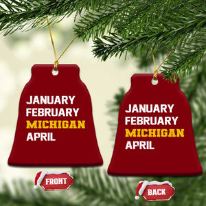 January February Michigan April Ceramic Ornament Basketball Game Day TS11 Print Your Wear
