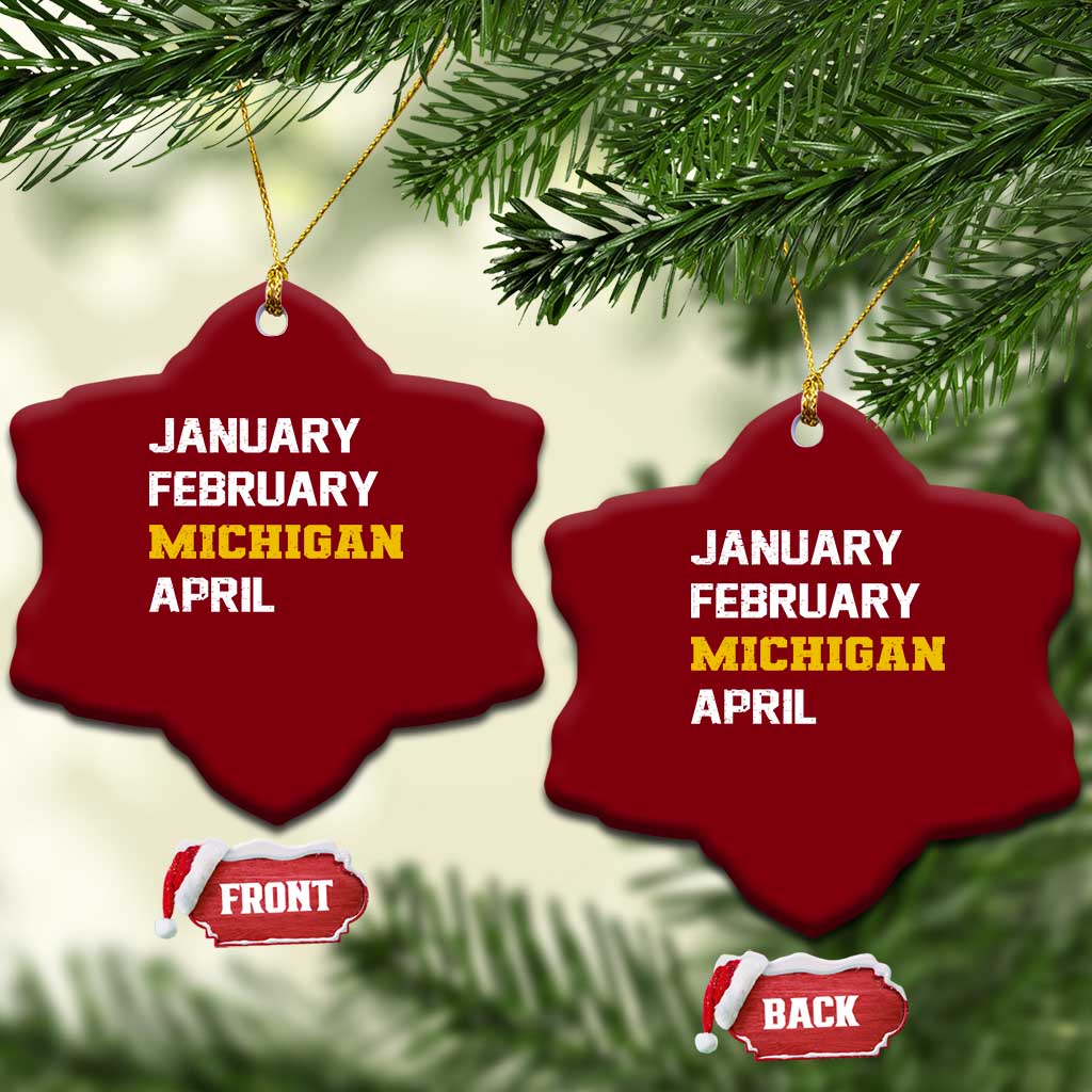 January February Michigan April Ceramic Ornament Basketball Game Day TS11 Print Your Wear