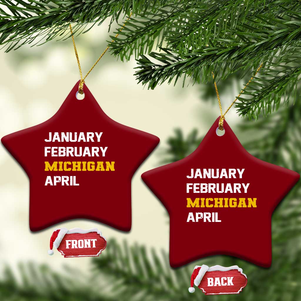 January February Michigan April Ceramic Ornament Basketball Game Day TS11 Print Your Wear