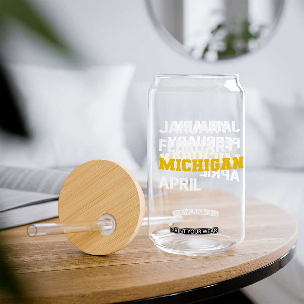 January February Michigan April Glass Can Basketball Game Day TS11 Print Your Wear