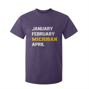 January February Michigan April T Shirt For Kid Basketball Game Day TS11 Purple Print Your Wear
