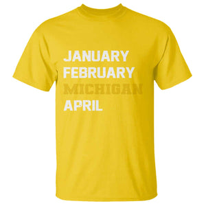 January February Michigan April T Shirt Basketball Game Day TS11 Daisy Print Your Wear
