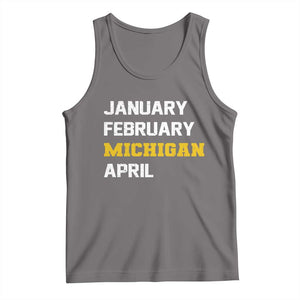 January February Michigan April Tank Top Basketball Game Day TS11 Deep Heather Print Your Wear