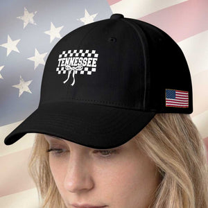 Tennessee Fan Baseball Cap TN State Sport Coquette Bow Checkered Design Game Day TS11 Print Your Wear