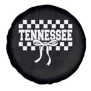 Tennessee Fan Spare Tire Cover TN State Sport Coquette Bow Checkered Design Game Day TS11 Print Your Wear