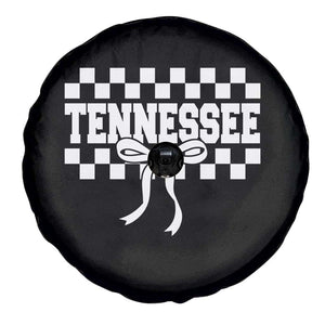 Tennessee Fan Spare Tire Cover TN State Sport Coquette Bow Checkered Design Game Day TS11 Print Your Wear