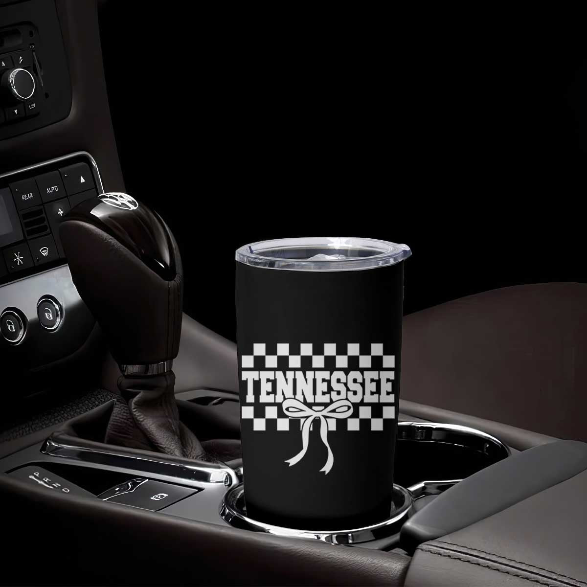 Tennessee Fan Tumbler Cup TN State Sport Coquette Bow Checkered Design Game Day TS11 Print Your Wear