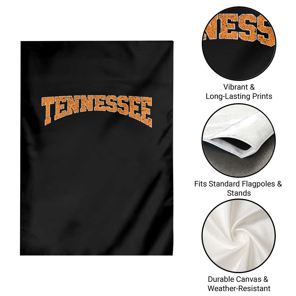 Tennessee Fan Garden Flag Orange Bold Sport State Letters Game Day TS11 Print Your Wear