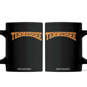 Tennessee Fan Coffee Mug Orange Bold Sport State Letters Game Day TS11 Black Print Your Wear