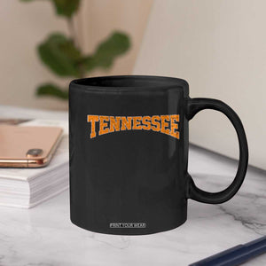 Tennessee Fan Coffee Mug Orange Bold Sport State Letters Game Day TS11 Print Your Wear