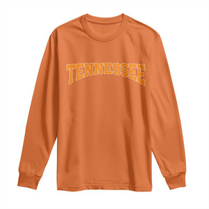 Tennessee Fan Long Sleeve Shirt Orange Bold Sport State Letters Game Day TS11 Orange Print Your Wear