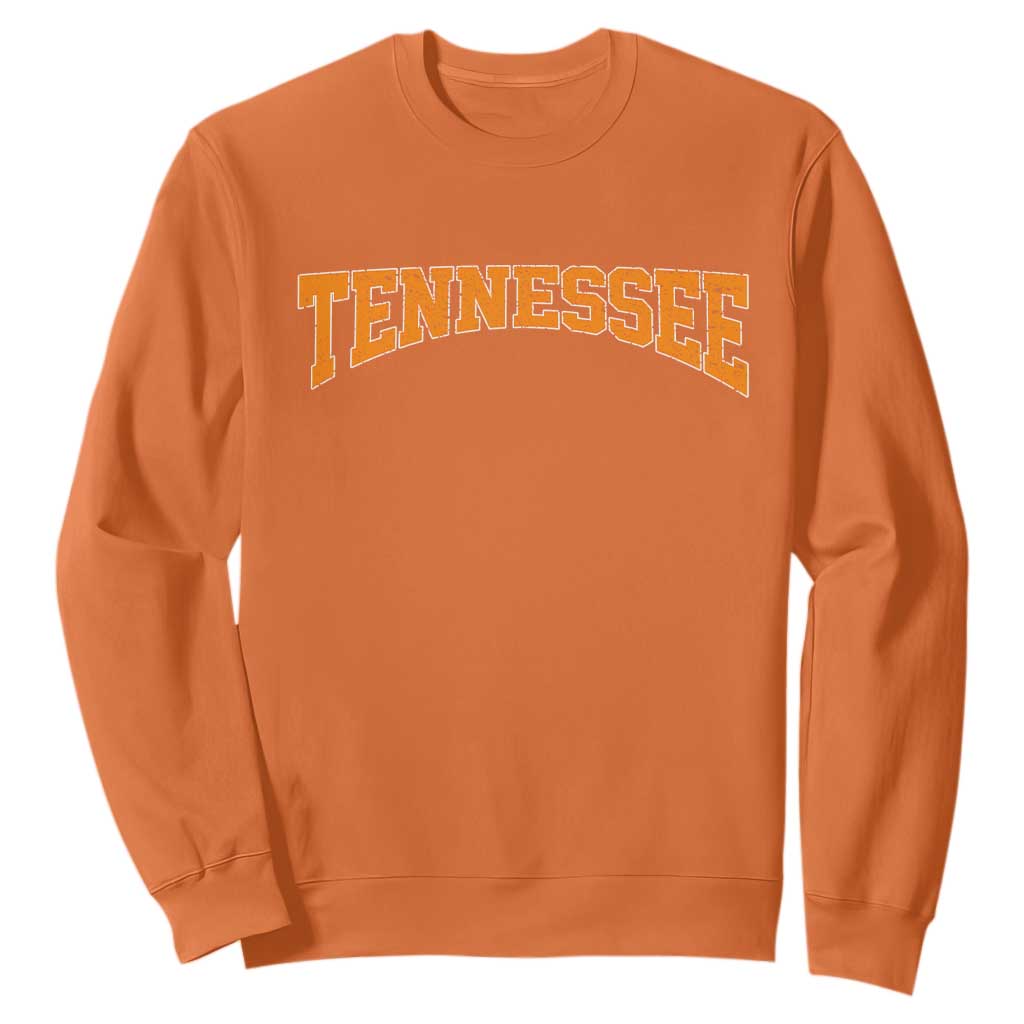 Tennessee Fan Sweatshirt Orange Bold Sport State Letters Game Day TS11 Orange Print Your Wear