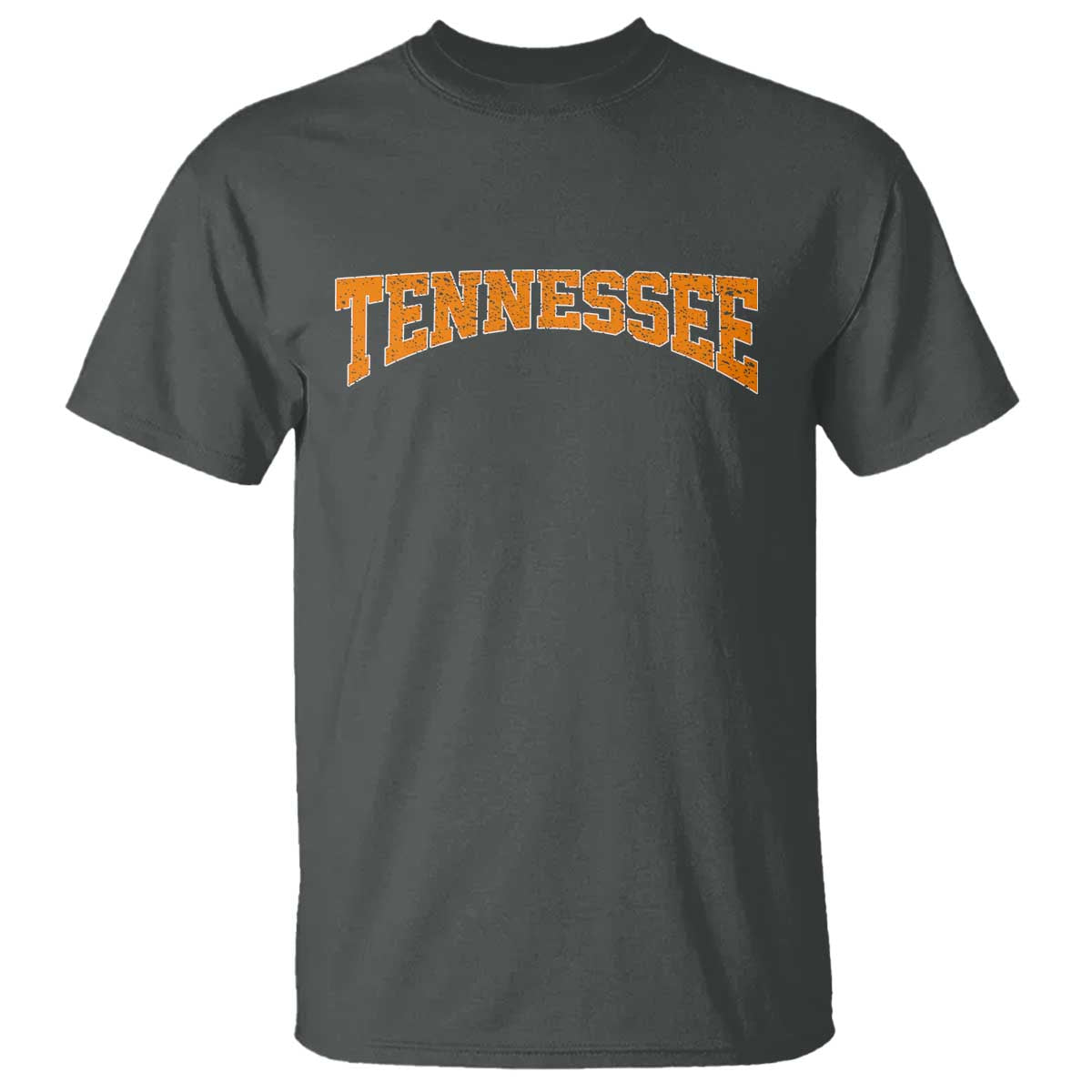 Tennessee Fan T Shirt Orange Bold Sport State Letters Game Day TS11 Dark Heather Print Your Wear