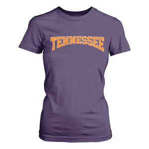 Tennessee Fan T Shirt For Women Orange Bold Sport State Letters Game Day TS11 Purple Print Your Wear