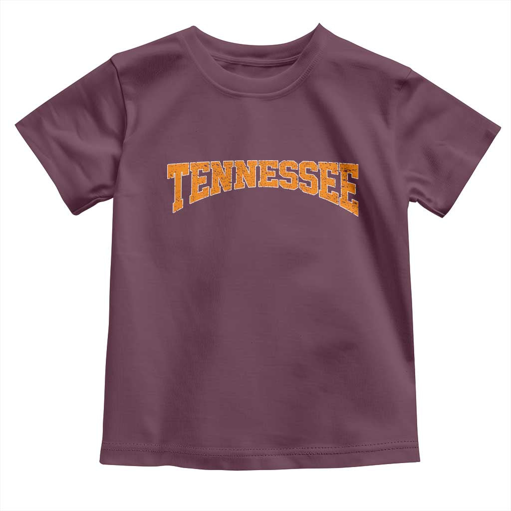 Tennessee Fan Toddler T Shirt Orange Bold Sport State Letters Game Day TS11 Maroon Print Your Wear