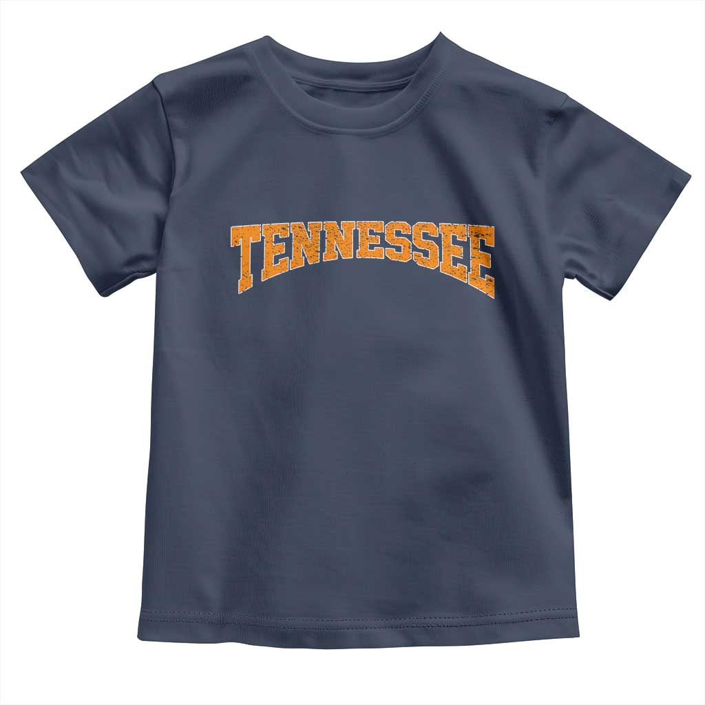 Tennessee Fan Toddler T Shirt Orange Bold Sport State Letters Game Day TS11 Navy Print Your Wear