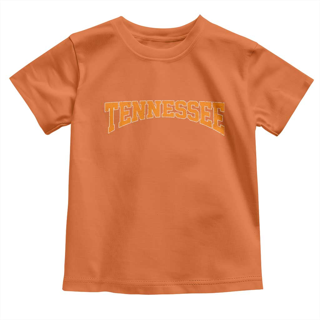 Tennessee Fan Toddler T Shirt Orange Bold Sport State Letters Game Day TS11 Orange Print Your Wear