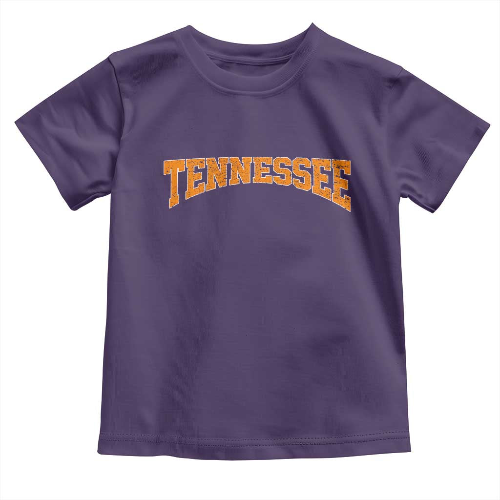 Tennessee Fan Toddler T Shirt Orange Bold Sport State Letters Game Day TS11 Purple Print Your Wear