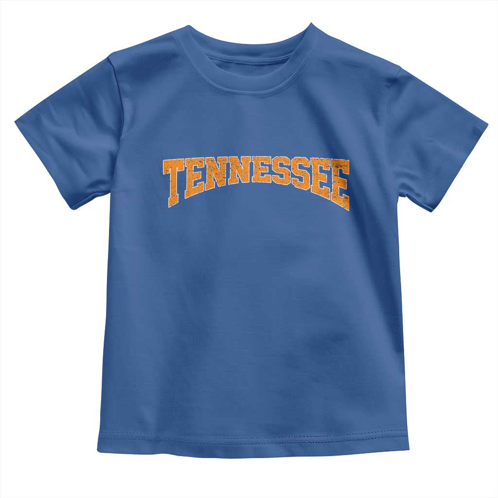Tennessee Fan Toddler T Shirt Orange Bold Sport State Letters Game Day TS11 Royal Blue Print Your Wear