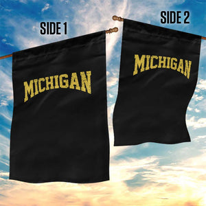 Michigan Fan Garden Flag Yellow Bold Sport State Letters Game Day TS11 Print Your Wear