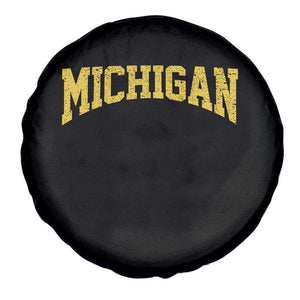 Michigan Fan Spare Tire Cover Yellow Bold Sport State Letters Game Day TS11 Print Your Wear