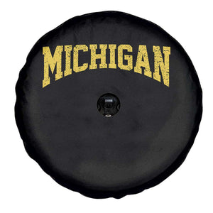 Michigan Fan Spare Tire Cover Yellow Bold Sport State Letters Game Day TS11 Print Your Wear