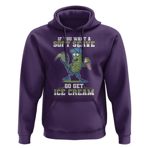 Funny Pickeball Hoodie If You Want A Soft Serve Go Get Ice Cream Paddle TS11 Purple Print Your Wear