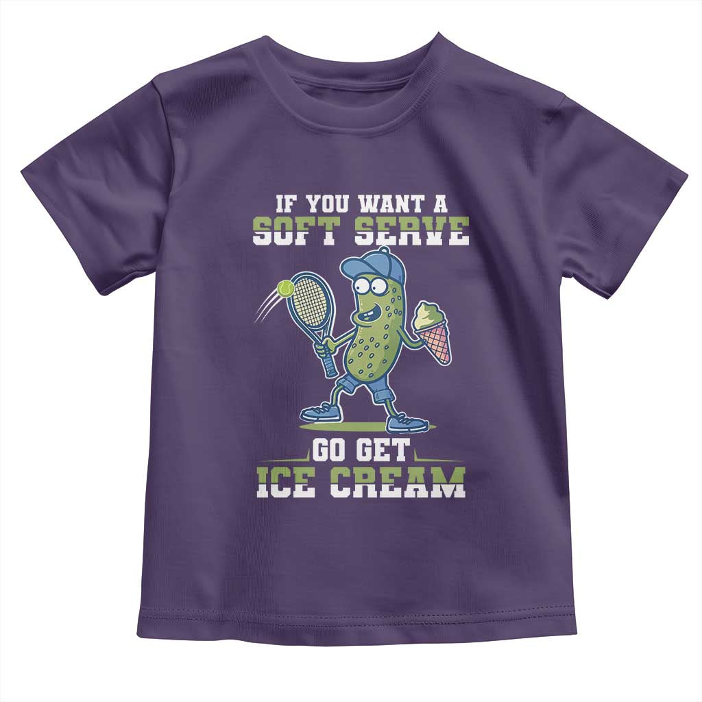 Funny Pickeball Toddler T Shirt If You Want A Soft Serve Go Get Ice Cream Paddle TS11 Purple Print Your Wear