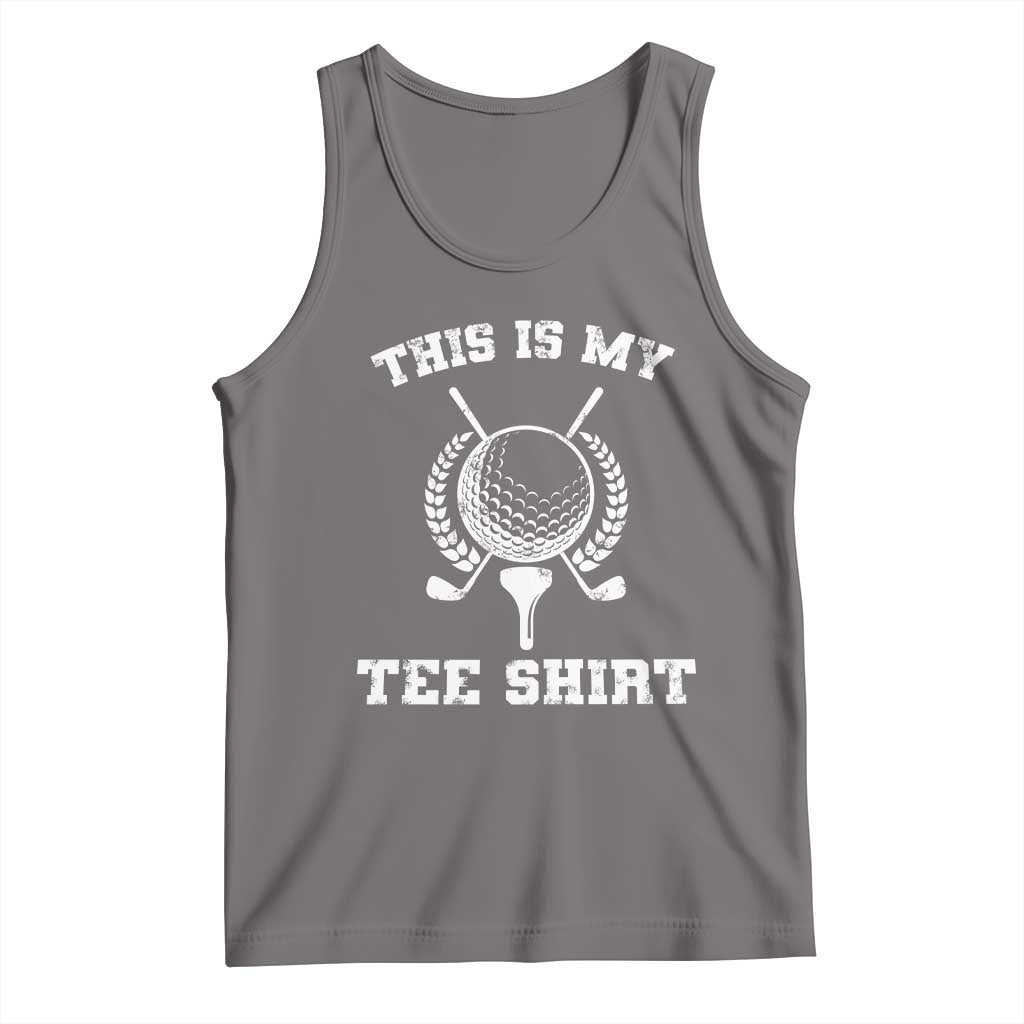 Golf Lover Tank Top This Is My Tee Shirt Golfing Player TS11 Deep Heather Print Your Wear