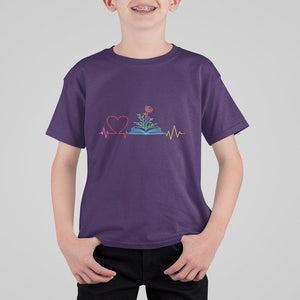Floral Book T Shirt For Kid Literature Heart For Books Lover TS11 Purple Print Your Wear