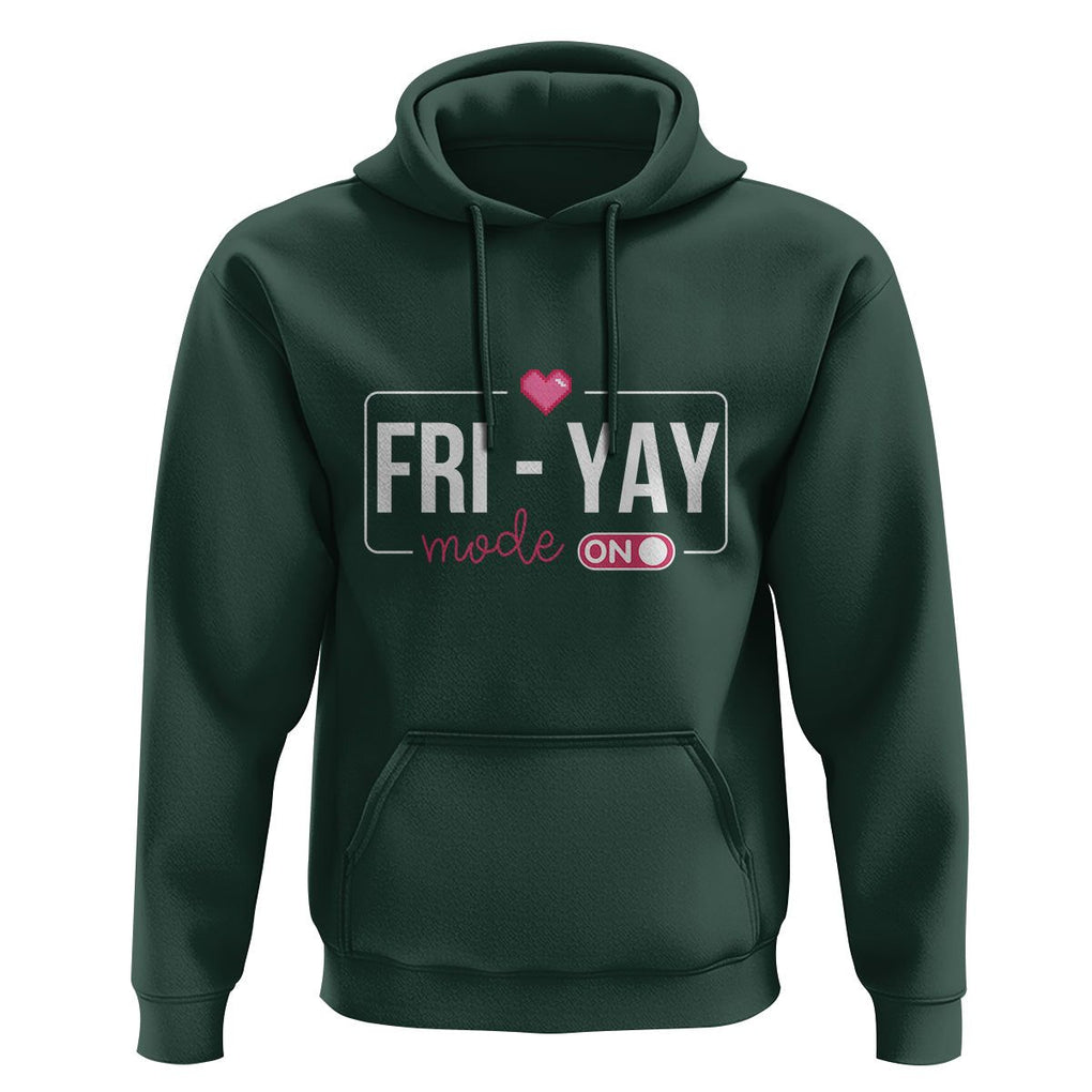 Friday Lovers Hoodie Funny Happy Fri Yay TS11 Dark Forest Green Print Your Wear