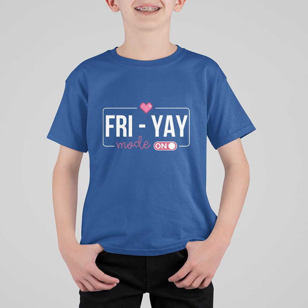 Friday Lovers T Shirt For Kid Funny Happy Fri Yay TS11 Royal Blue Print Your Wear
