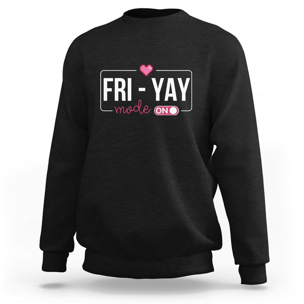 Friday Lovers Sweatshirt Funny Happy Fri Yay TS11 Black Print Your Wear