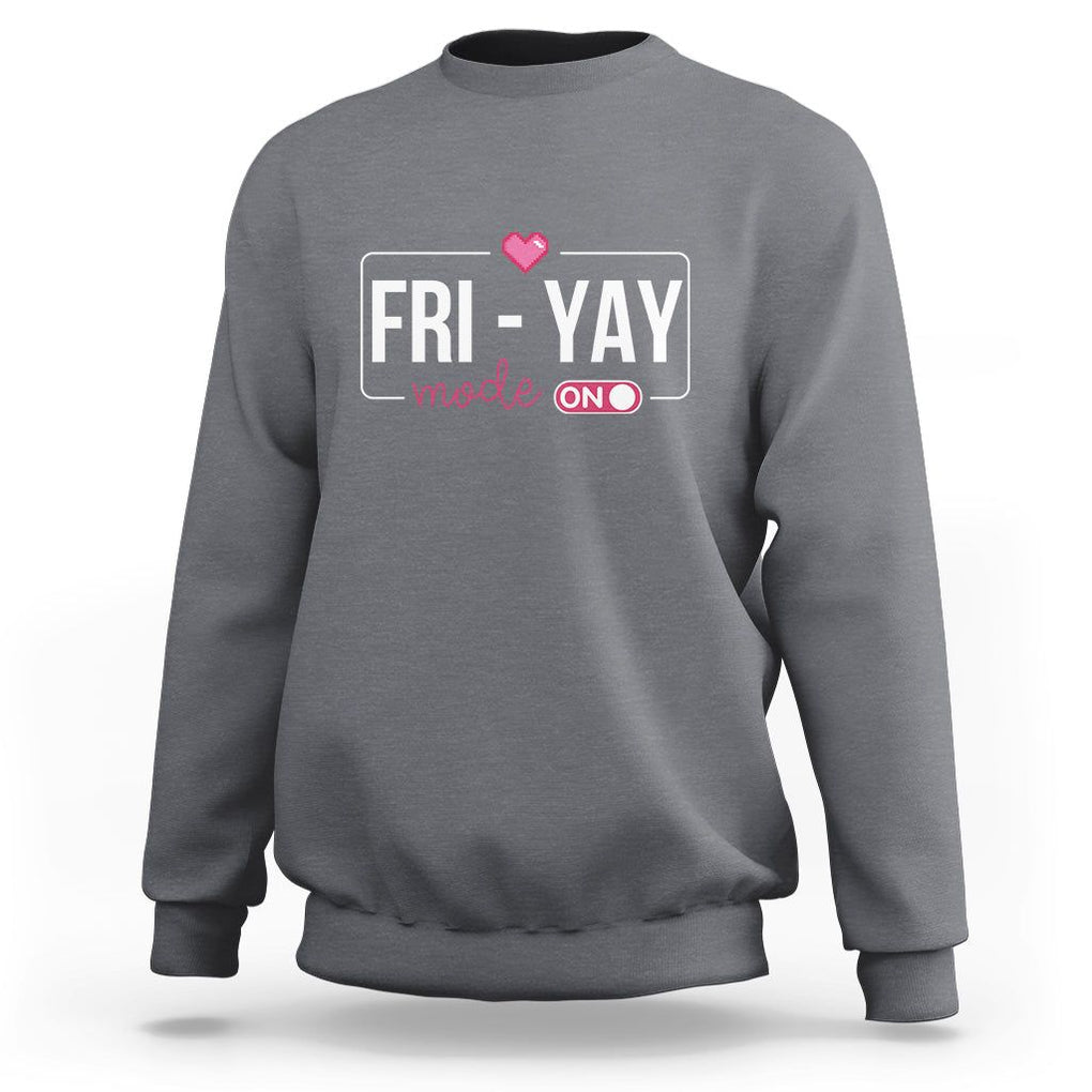 Friday Lovers Sweatshirt Funny Happy Fri Yay TS11 Charcoal Print Your Wear