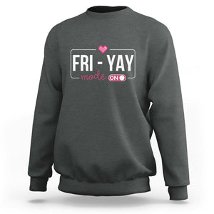 Friday Lovers Sweatshirt Funny Happy Fri Yay TS11 Dark Heather Print Your Wear
