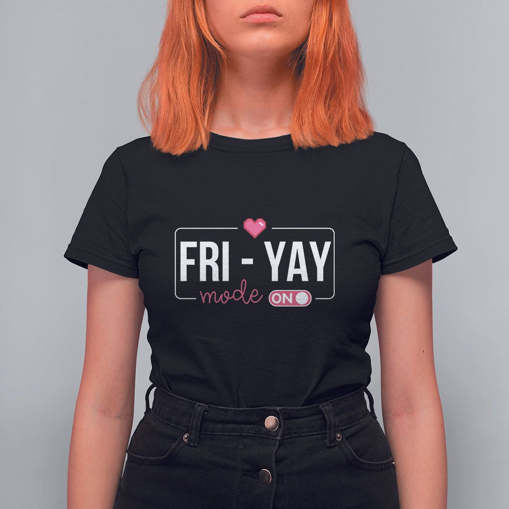 Friday Lovers T Shirt For Women Funny Happy Fri Yay TS11 Black Print Your Wear