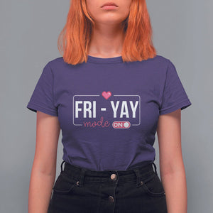 Friday Lovers T Shirt For Women Funny Happy Fri Yay TS11 Purple Print Your Wear