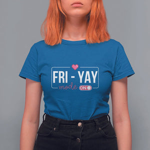 Friday Lovers T Shirt For Women Funny Happy Fri Yay TS11 Royal Blue Print Your Wear