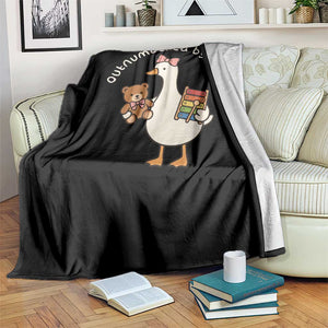 Outnumbered By Girls Throw Blanket Funny Girl Dad Goose TS11 Print Your Wear