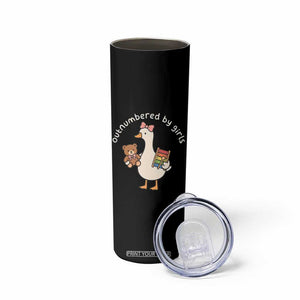Outnumbered By Girls Skinny Tumbler Funny Girl Dad Goose TS11 Print Your Wear