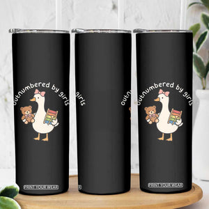 Outnumbered By Girls Skinny Tumbler Funny Girl Dad Goose TS11 Print Your Wear
