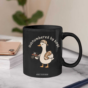 Outnumbered By Boys Funny Mom Goose Coffee Mug TS11 Print Your Wear