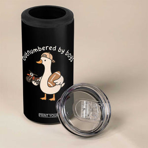Outnumbered By Boys Funny Mom Goose 4 in 1 Can Cooler Tumbler TS11 Print Your Wear
