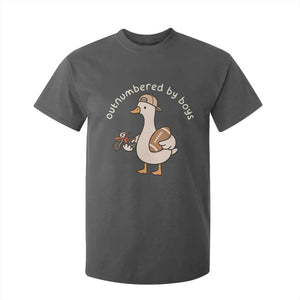 Outnumbered By Boys Funny Mom Goose T Shirt For Kid TS11 Dark Heather Print Your Wear