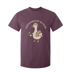 Outnumbered By Boys Funny Mom Goose T Shirt For Kid TS11 Maroon Print Your Wear
