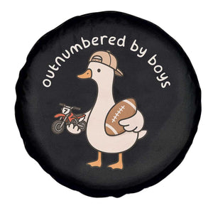 Outnumbered By Boys Funny Mom Goose Spare Tire Cover TS11 Print Your Wear