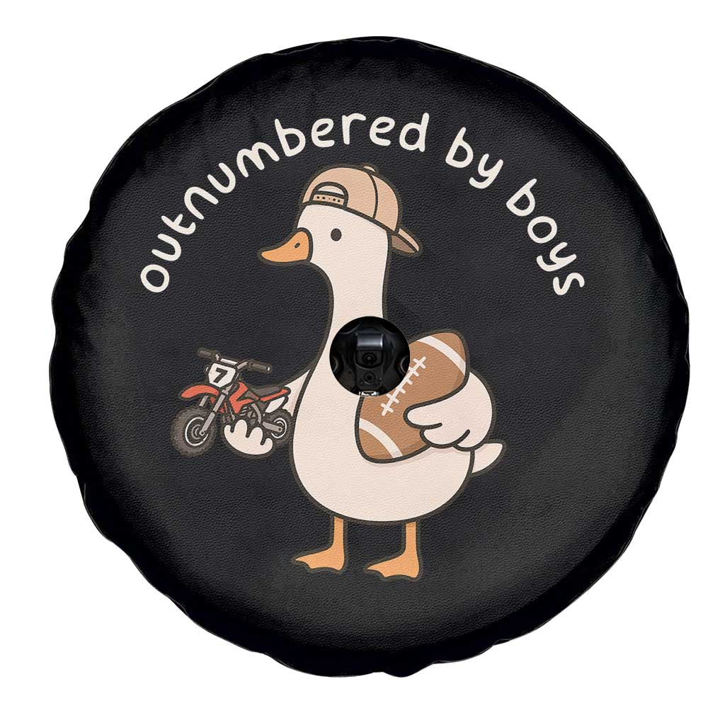 Outnumbered By Boys Funny Mom Goose Spare Tire Cover TS11 Print Your Wear