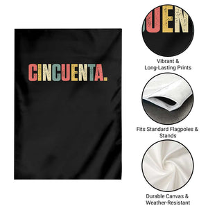 50th Birthday Cincuenta Garden Flag Spanish Mexican 50 Years Old Bday TS11 Print Your Wear