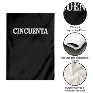 Spanish Mexican 50th Birthday Garden Flag Cincuenta 50 Years Old Bday TS11 Print Your Wear